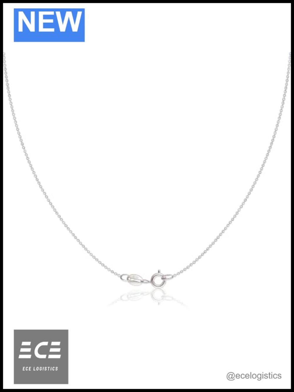 925 Sterling Silver 1.1mm Cable Chain Necklace for Women